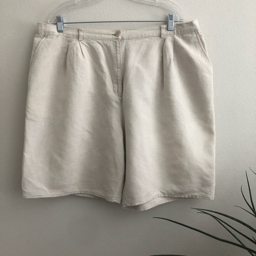 VINTAGE Chino linen blend shortd